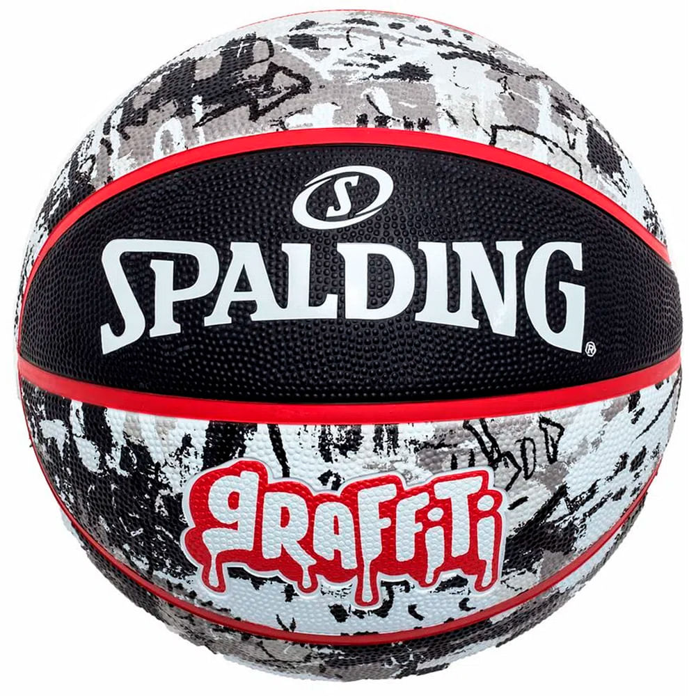 Bola de Basquete Spalding Graffiti Preto/vermelho